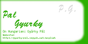 pal gyurky business card