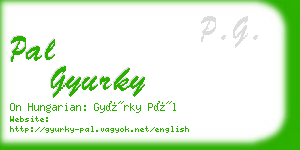 pal gyurky business card